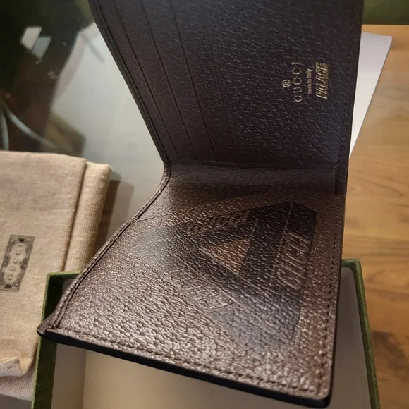 Authentic Palace x Gucci GG- P Supreme Canvas Bi-fold Camouflage Wallet - Picture 8 of 10